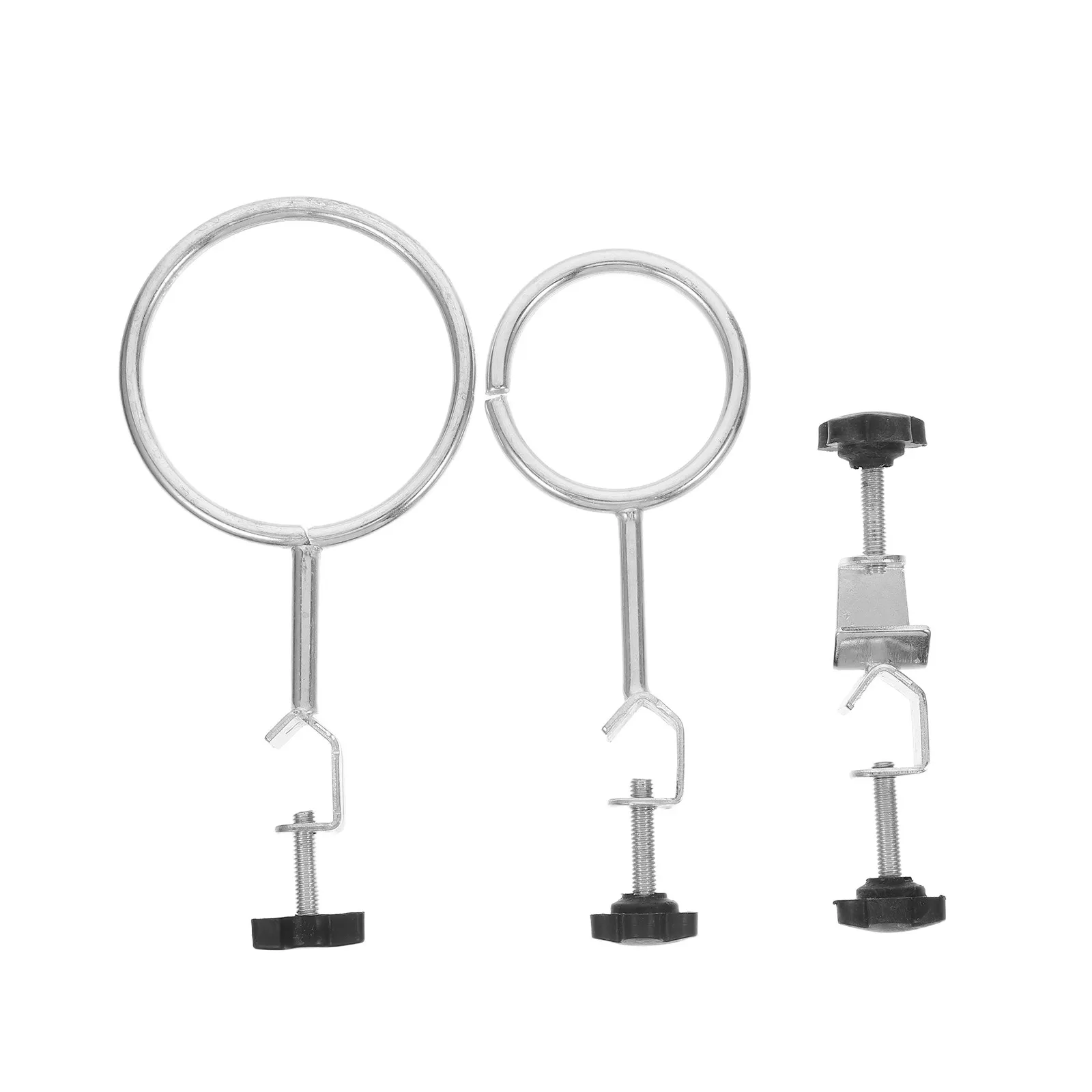 3Pcs Lab Retort Stand Clamps Small Iron Ring Cross Clamp Flask Beaker Chemistry Laboratory Equipment Lab Support Retort Ring