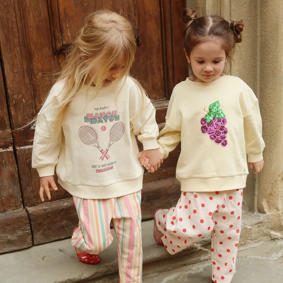 Children's Sportswear: Fall 2026 New Arrivals—Cute Cartoon-Printed Boys' Sweatshirt and Shorts Set, Cute Girls' Cotton Jacket 3