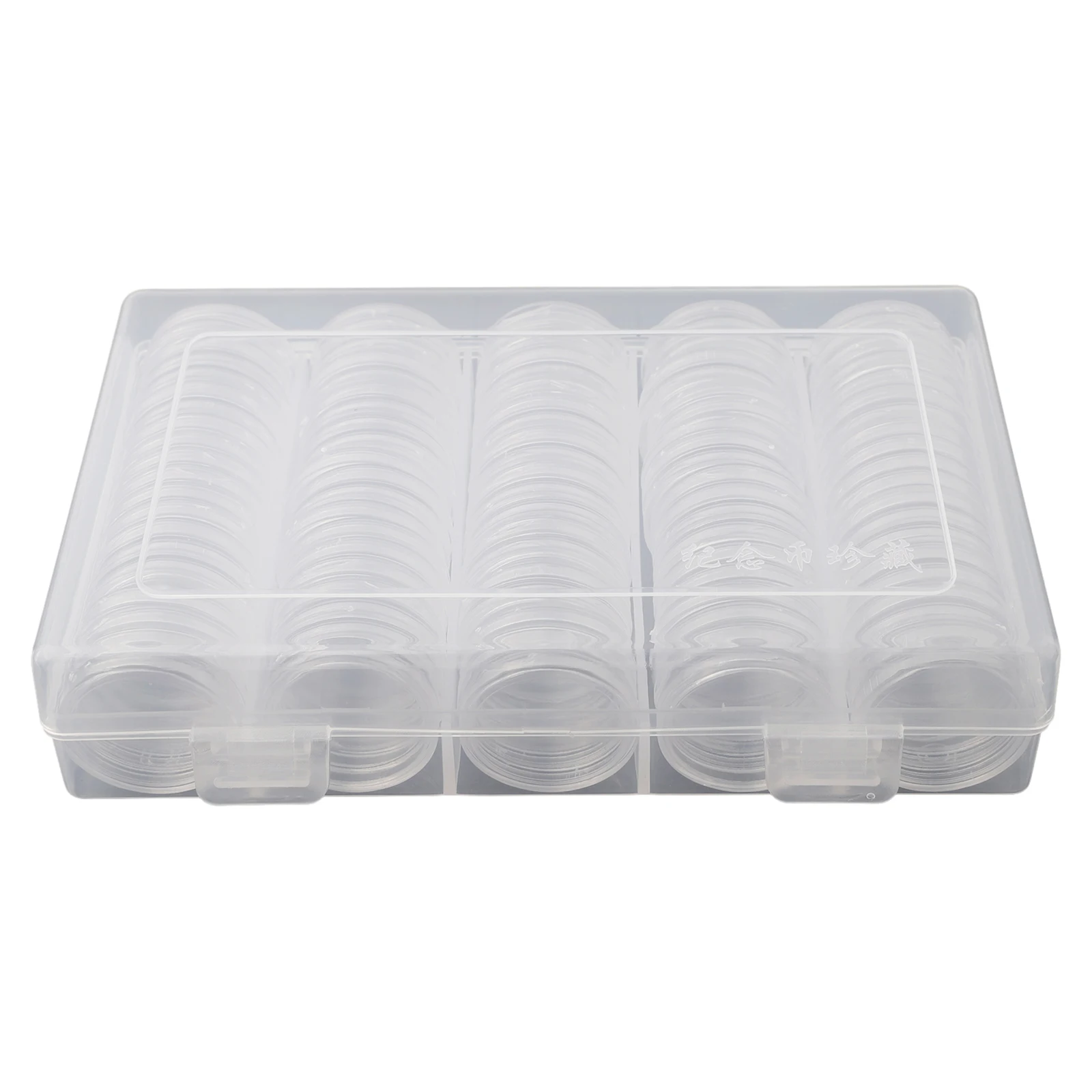 

Accessories High quality New Practical Coin Box Storage 27mm Capsules Cases Round Supplies 100pcs Case Clear Collectible