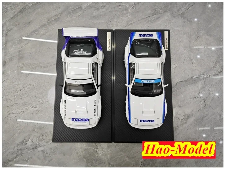 IG 1/18 For Mazda PANDEM RX7 FC3S Resin Model Car Diecast Ornaments Toys Boys Birthday Gifts Hobby Collection Display White