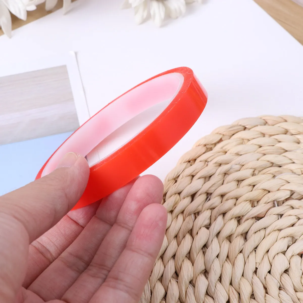 8Mm 5M Double Sided Adhesive Tape Heat Resistant Weatherproof High Strength for Phone Screen Lens Camera Cover Mobile Phone Tape