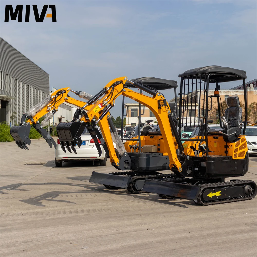 New 2ton Mini Bagger Small Excavator Garden Home Use Kubota Engine Crawler Digger Farm Minibagger 1.8 Ton Hydraulic Micro Kopark