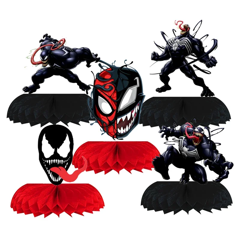 Venom Theme Birthday Party Decorations Disposable decorations tableware Set Plate Cup cake topper Birthday Party Supplies Action