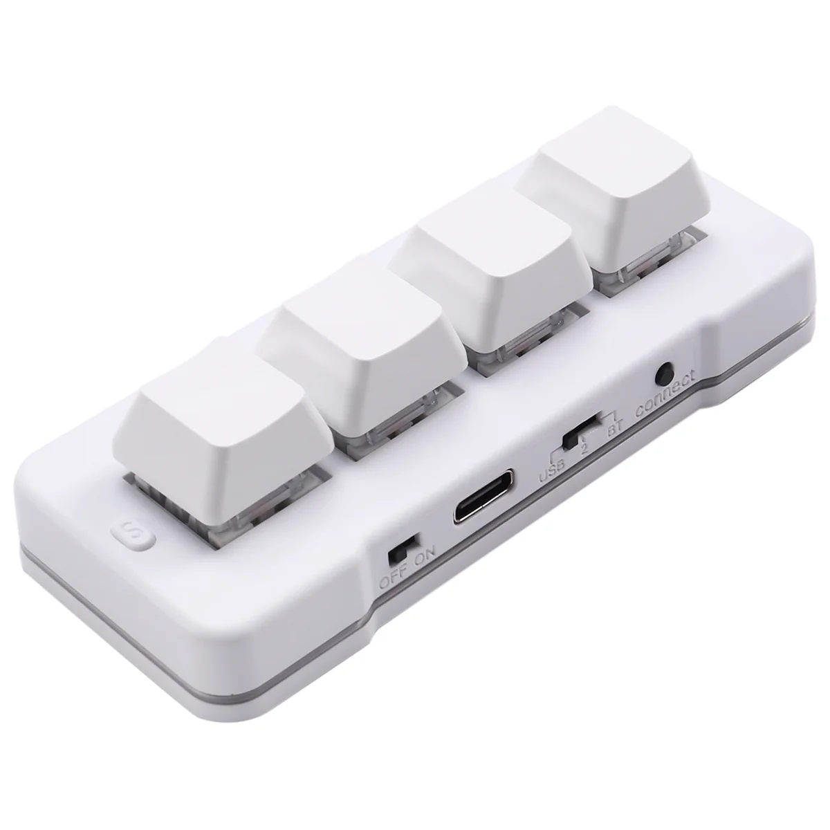 คีย์บอร์ดแบบกําหนดเองขนาดเล็ก MK424G 4 คีย์ยอดนิยม สีขาว