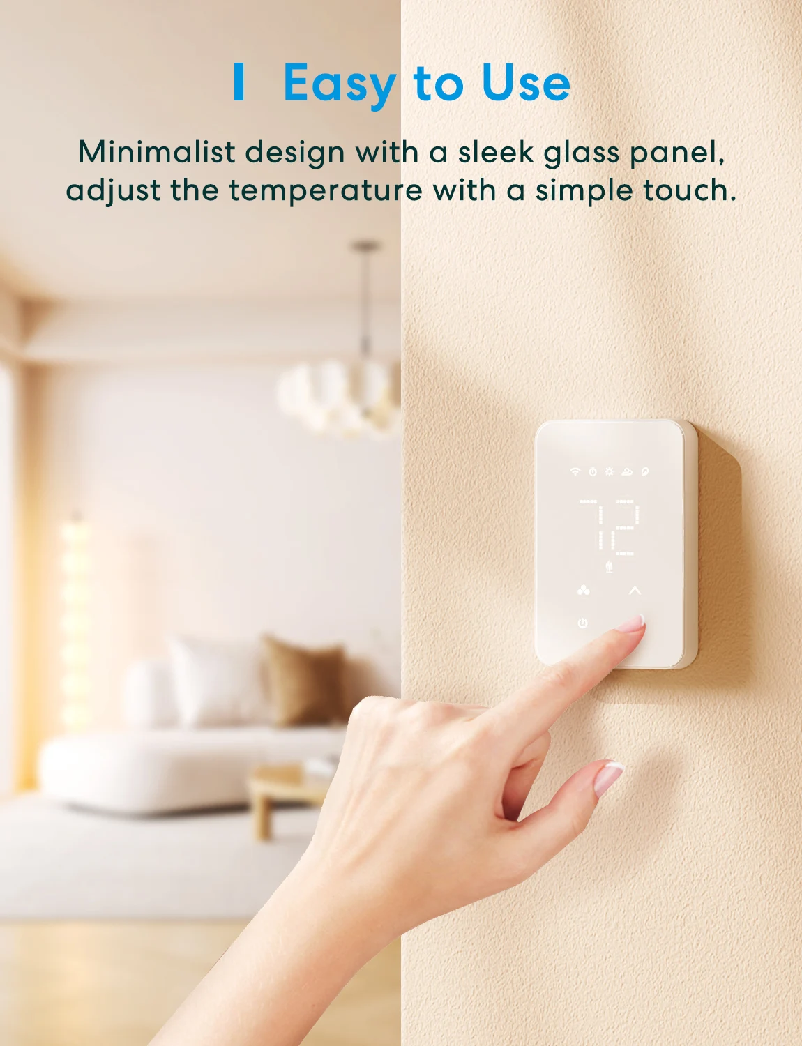 Meross Smart Wi-Fi Thermostat MTS215 US for Electric Baseboard Heater Energy Monitor Supported Work with Matter