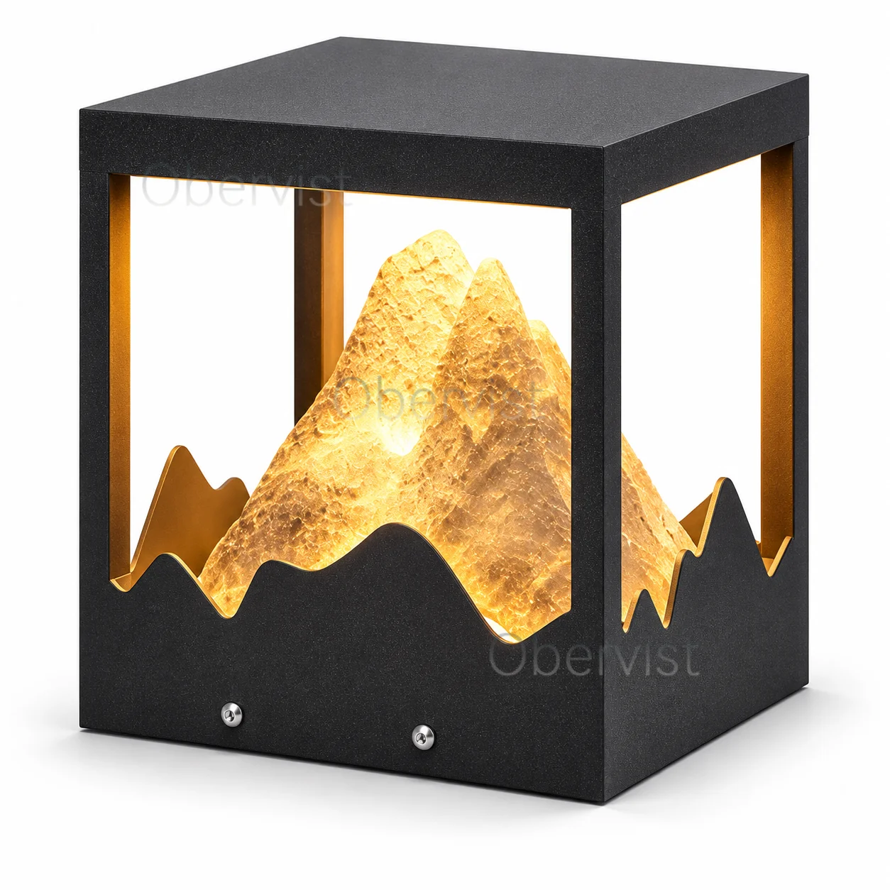 LED Pillar Light Outdoor Waterproof Mountain Design Post Lamp for Garden Fence Gate Entrance Villa Patio Decor 22/30/40cm