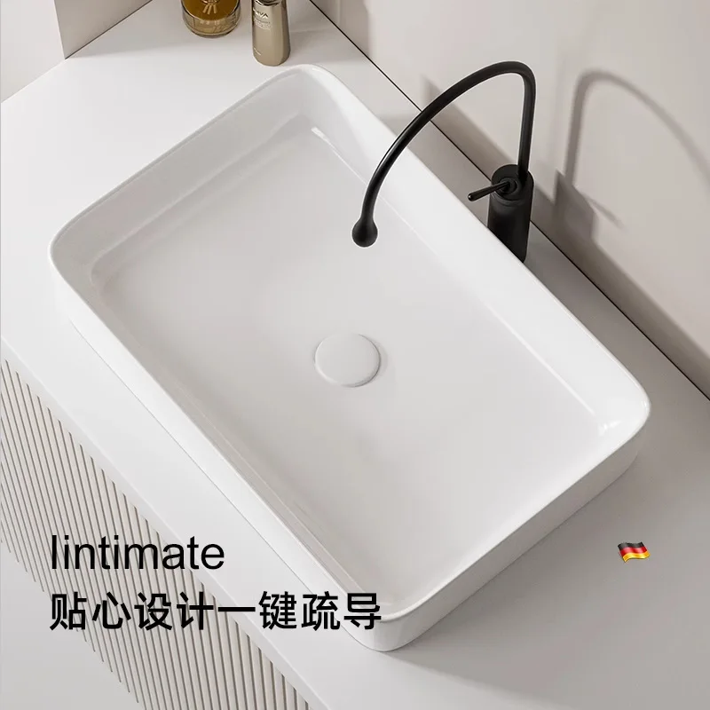 Thin edge household ceramic table basin anti-splashing water large size wash bathroom wash face single