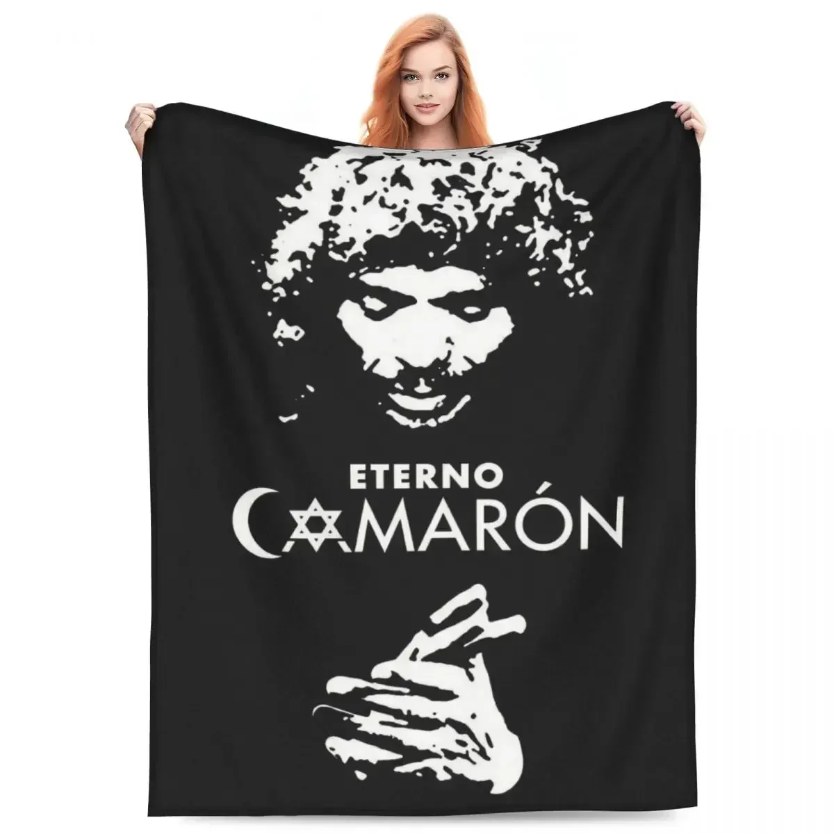 

Soft Warm Blanket Airplane Travel Island Shrimp Flamenco Singer Throw Blanket Black Flannel Bedspread Couch Chair Sofa Bed Cover
