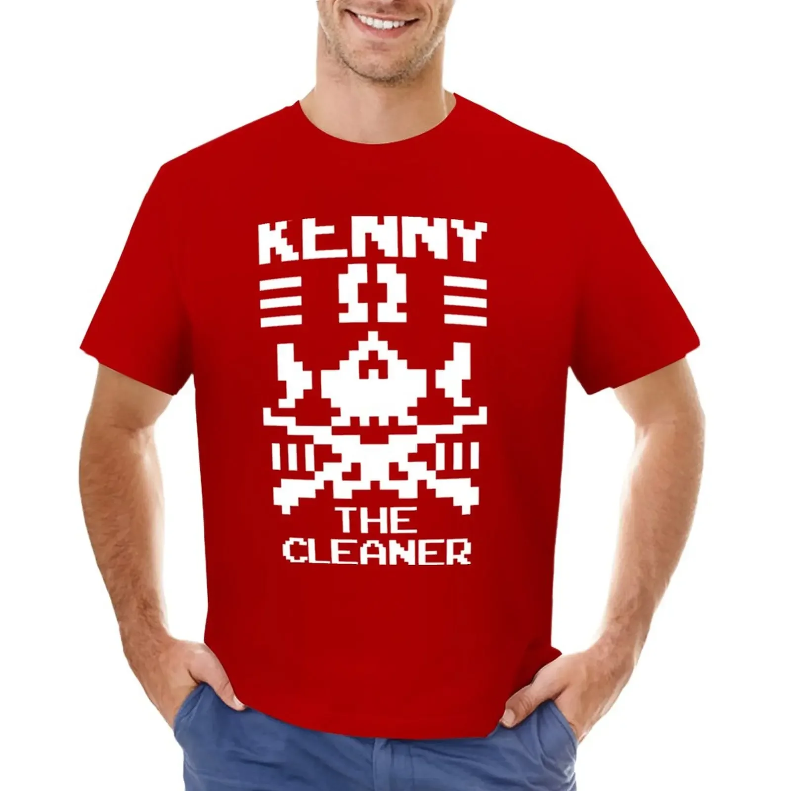 Kenny Omega 8-bit The Cleaner oversized vintage t shirt heavyweight t shirts mens clothes Male fashion Hot Sale men clothing