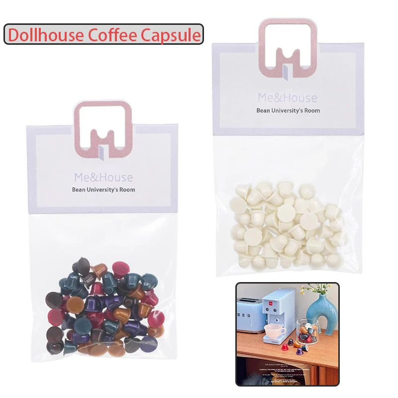 

1Set Electric Coffee Machine Accessories Toys 1/6 Dollhouse Miniature Kitchen Baking Scene Mini Simulation Capsule Coffee Model