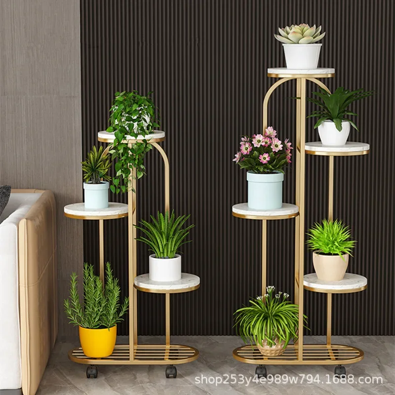 رف غرفة المعيشة من الأرض إلى السقف بكرة متحركة شرفة خفيفة فاخرة #2