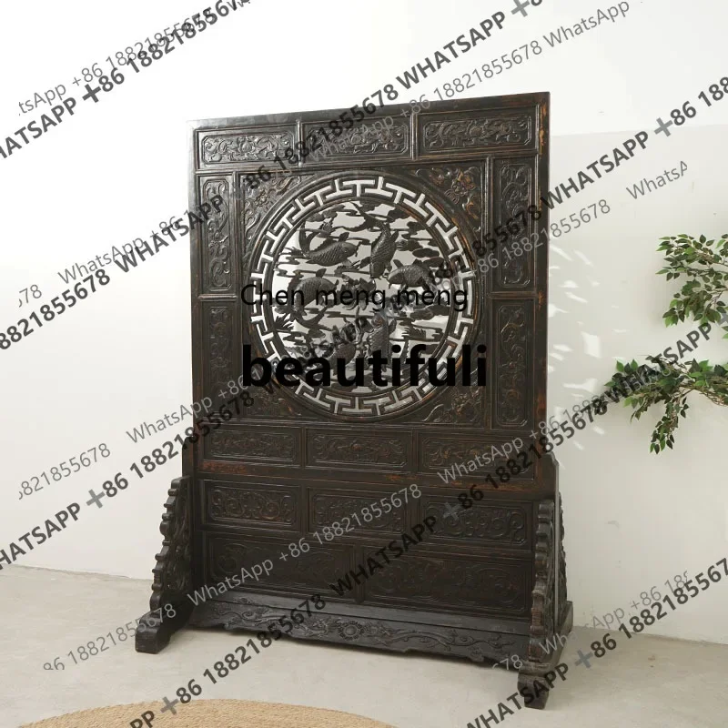 

X Классическая деревянная рельефная решетка, декоративная роспись для гостиной, спальни, старая перегородка