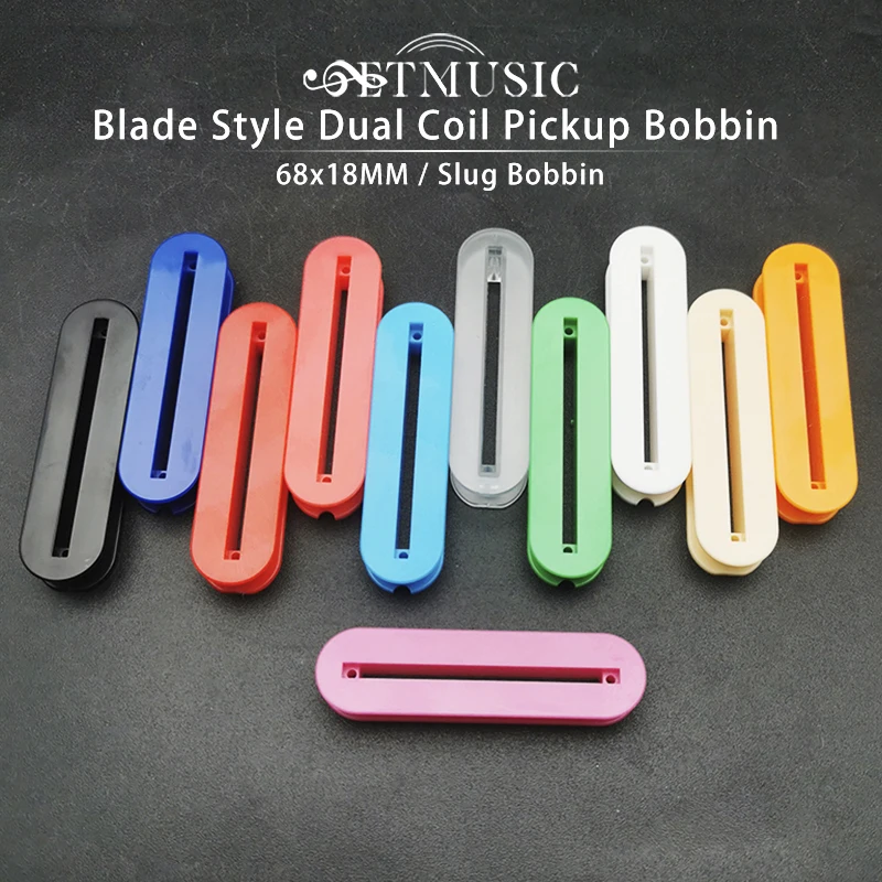 20Pcs Blade Style Pickup Bobbin for Humbucker 68x18MM Slug Bobbin Dual Coil Pickup Bobbin Multi Colour