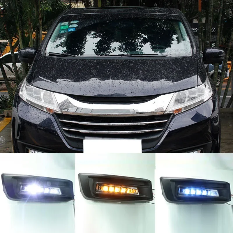 

LED Front bumper Fog light Foglight day light Daytime running lights for Honda Odyssey 2015 2016 2017