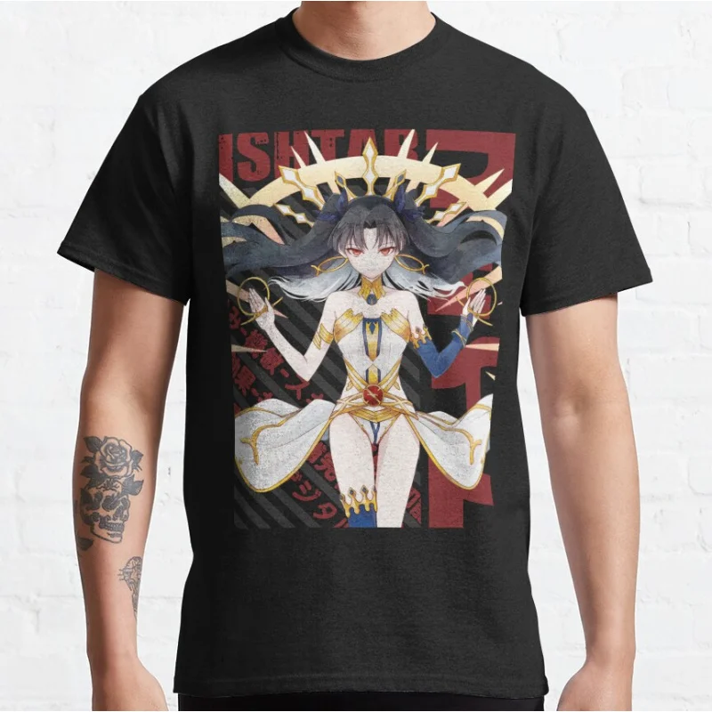 Fate - Ishtar Cute Anime kawaii video game Short-sleeve crewneck T-shirt large size Adult Tops S-6xl
