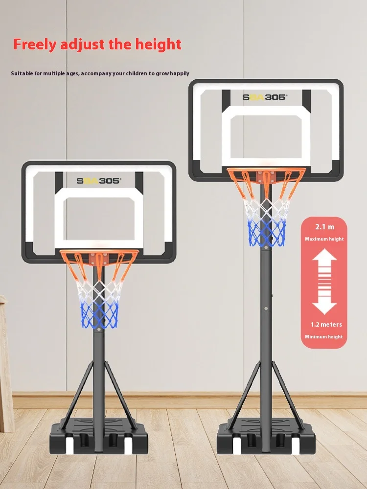 屋内および屋外用移動式バスケットボールスタンド 子供用 大人用 バスケットボールフープ 調節可能なバスケットボールスタンド