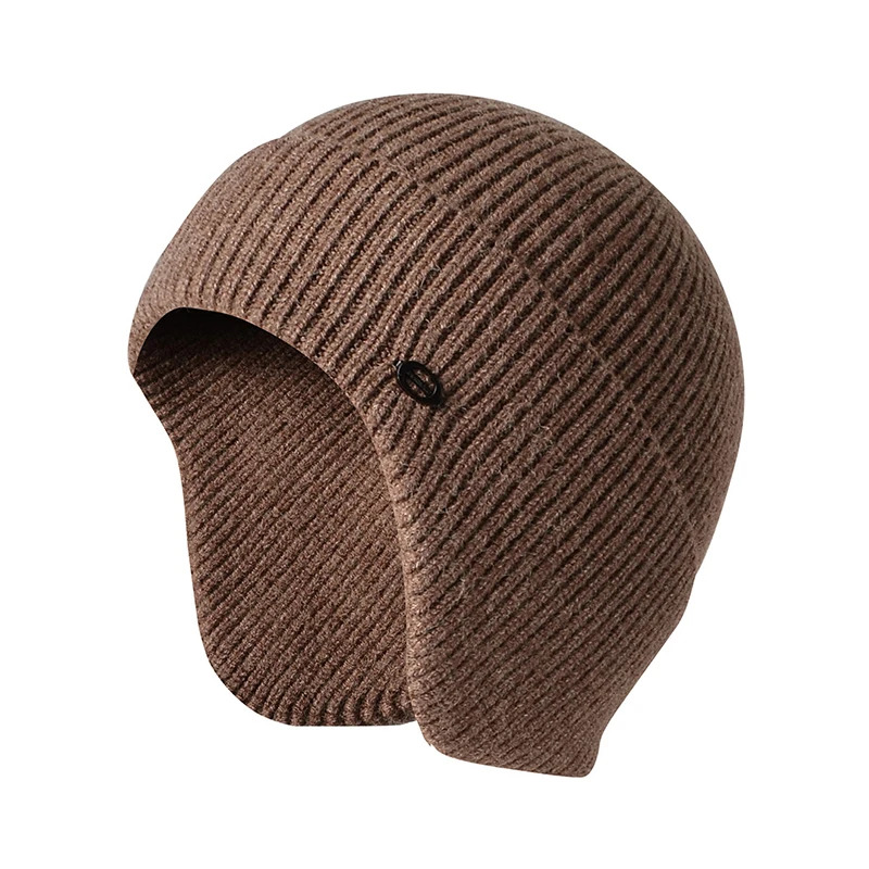 2024 New Winter Earmuff Cap Men\'s Outdoor Knitted Hat Women\'s Korean Warm Beanies Hat Windproof Earflaps Bonnet Hats