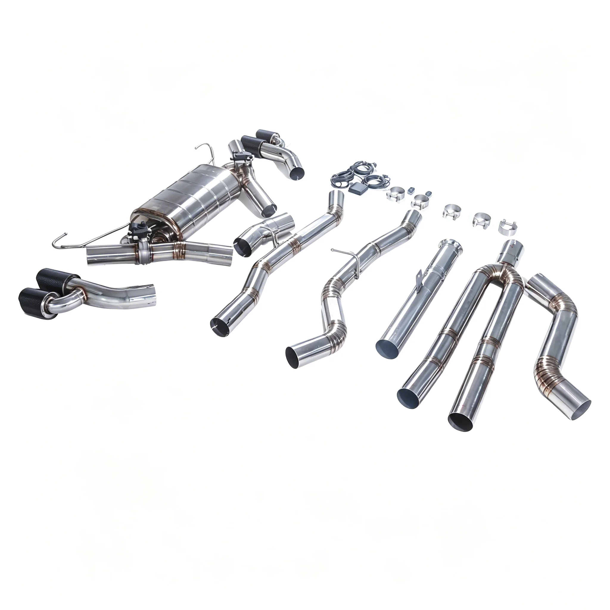 

Suitable for 2017-2024 BMW X3 X4 G01 G02 M40i 3.0T Ctback Valvetronic titanium alloy high-performance exhaust system four out