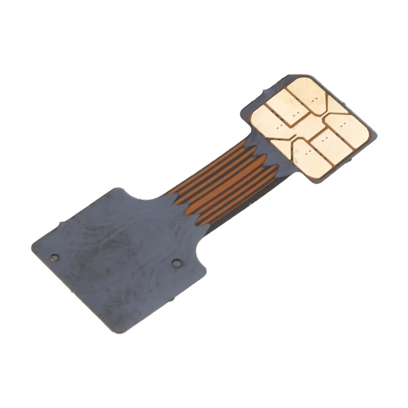 Konverter adaptor kartu SIM, konverter siaga kabel fleksibel SIM ganda + Micro SD dua-dalam-satu Horizontal untuk ekstensi kartu Sim Android