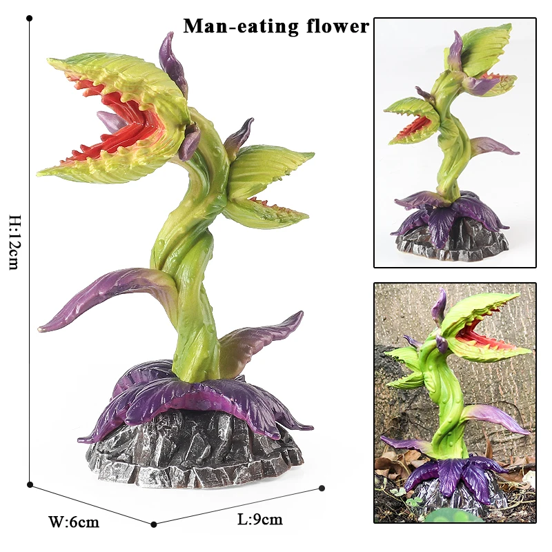 Oenux Chomper Venus Flytrap Drosera Indica L. Pilz Saguaro Kaktusbäume Waldpflanzen Serie Modell Miniatur Niedliches Kinderspielzeug 10