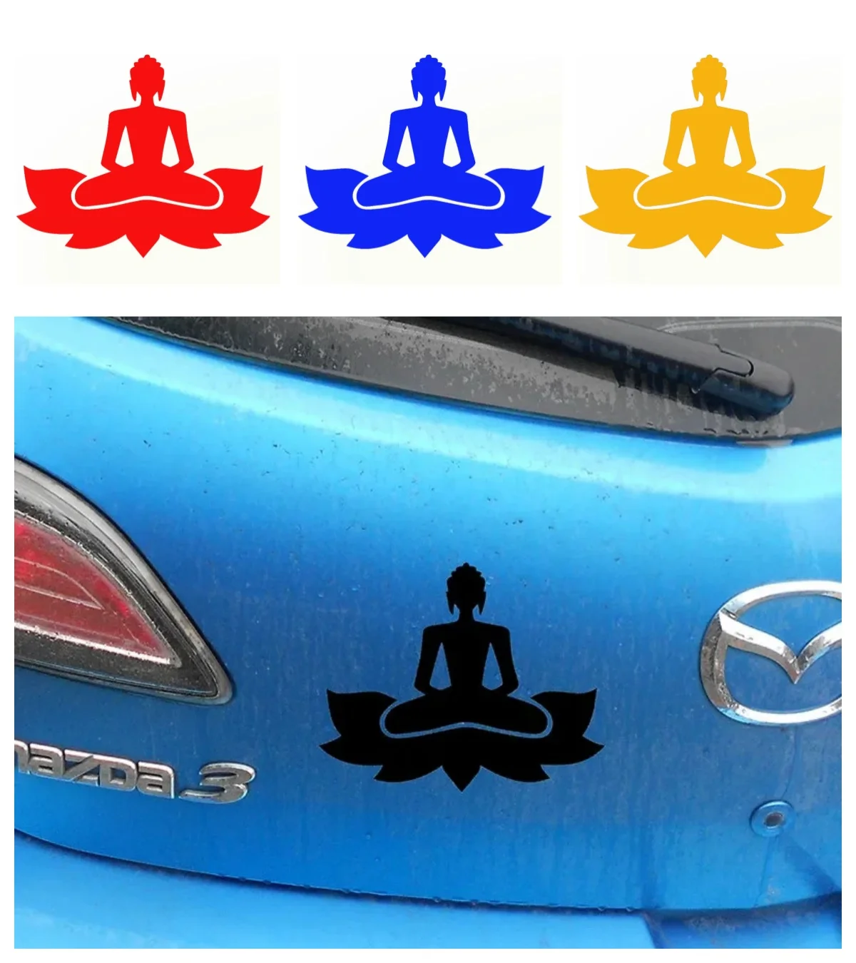 

Personality Buddha Zen Yoga Car Sticker Motorcycle Bumper Rear Window Helmet Refrigerator Laptop Vinyl Decal