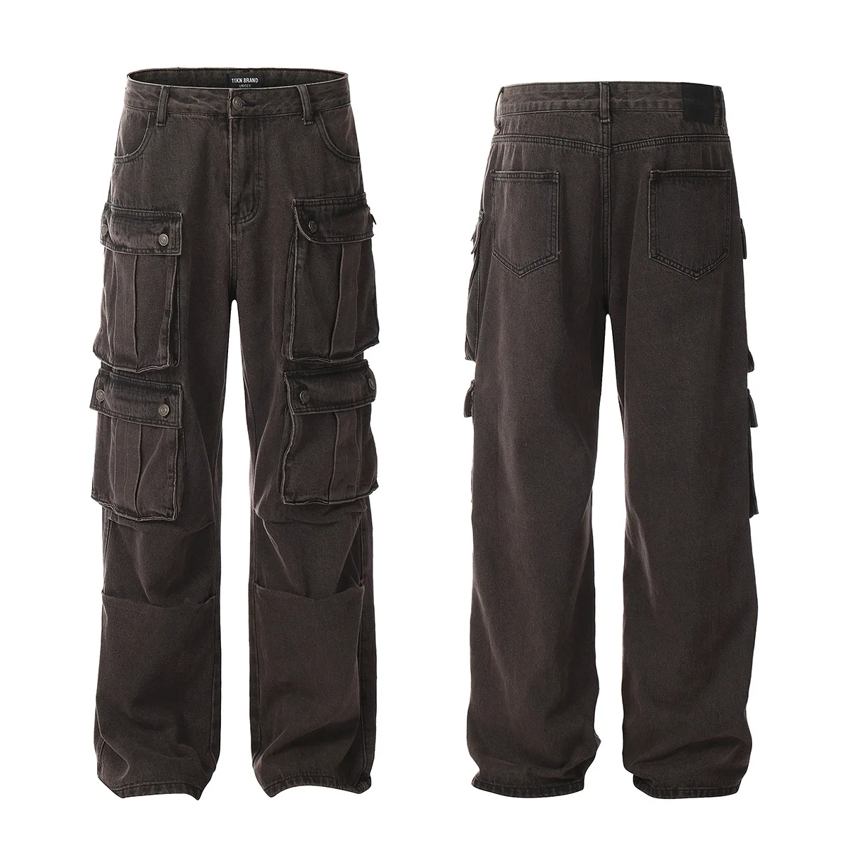 

Американские ретро-джинсы-карго с эффектом потертости, многокарманные, в стиле High Street, мужские, прямые, свободные, модные, из хлопка, с высокой талией, длинные брюки