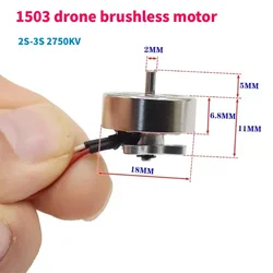 Motor  2750KV 2S-3S 1503 Mini Model Airplane Brushless Motor Drone