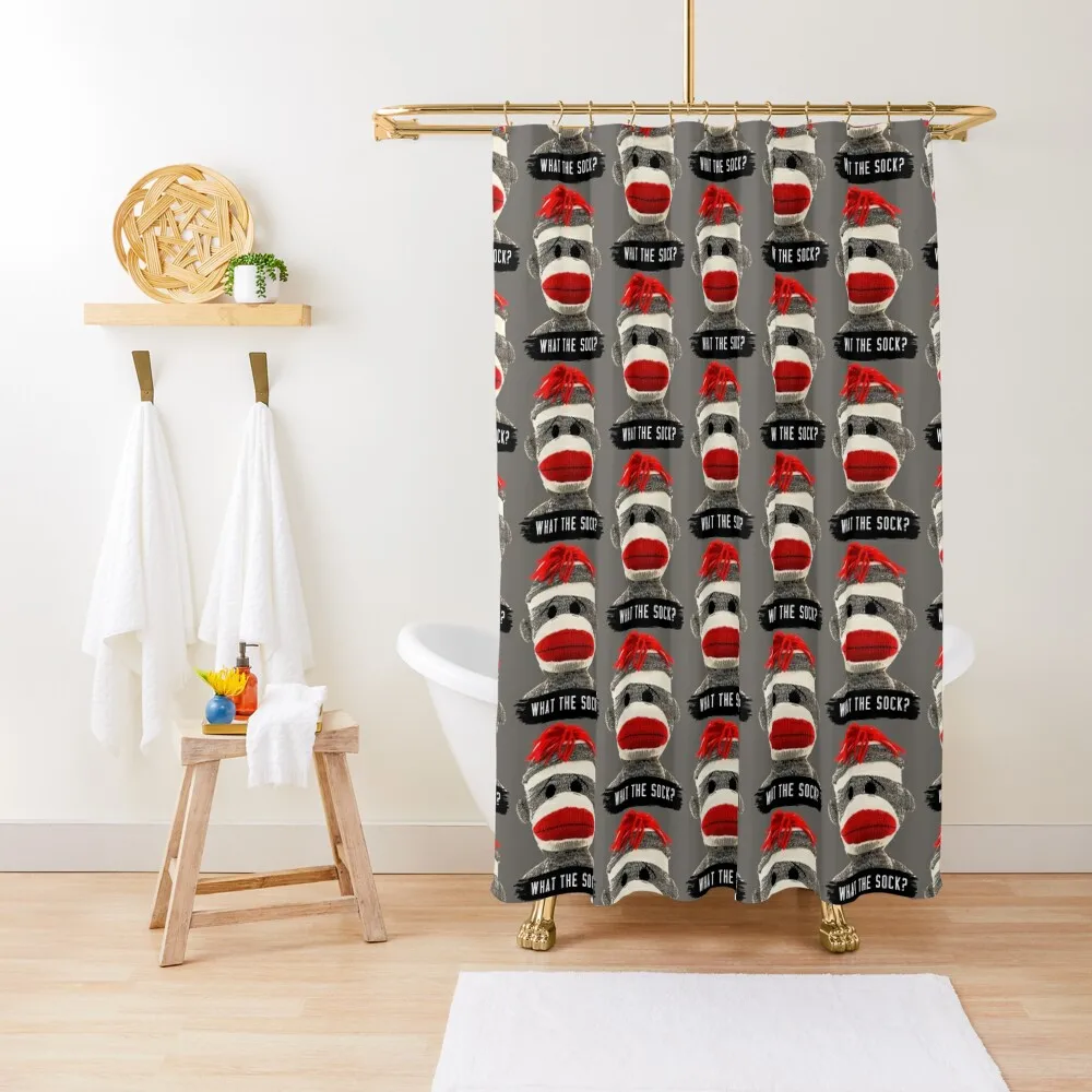 

What The Sock Sock Monkey Shower Curtain Shower Set Waterproof Shower Cute For Bathrooms With Beautiful Designs Curtain
