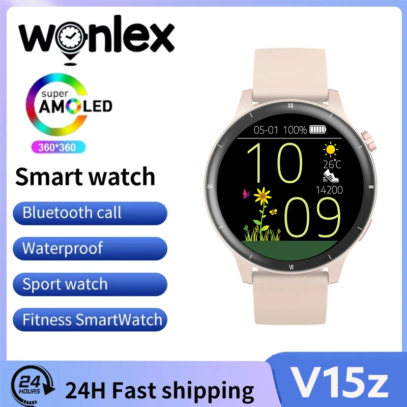 Wonlex Smart Watch For Women 1.39“3D Dynamic Dial 100+ Sports Modes Bluetooth Call Voice Assistant Fashion Ladies SmartWatch V15