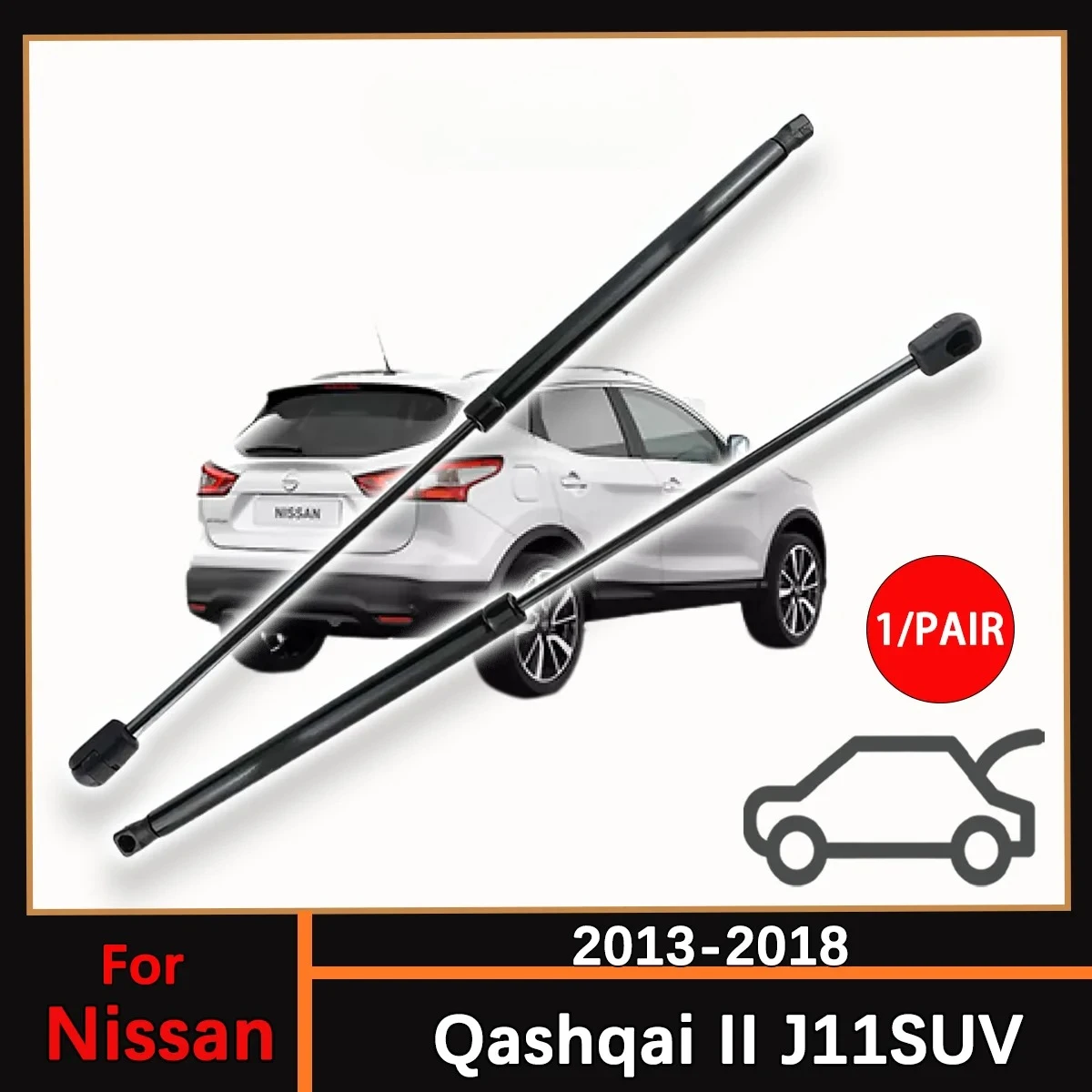 

Газовые стойки багажника, пружинная планка OE 904504EA0A 90450-4EA0A для Nissan Qashqai II J11SUV 2013-2018, прижимная планка заднего амортизатора