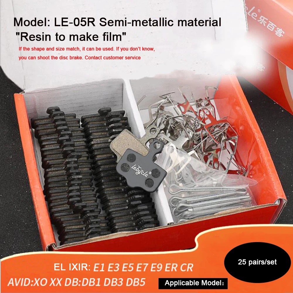 25 paar MTB Fiets Schijfremblokken Hars/Metaal/Keramische Racefiets Hydraulische Remblokken Universeel voor Shimano SRAM AVID ZOOM B01S - afbeelding 1