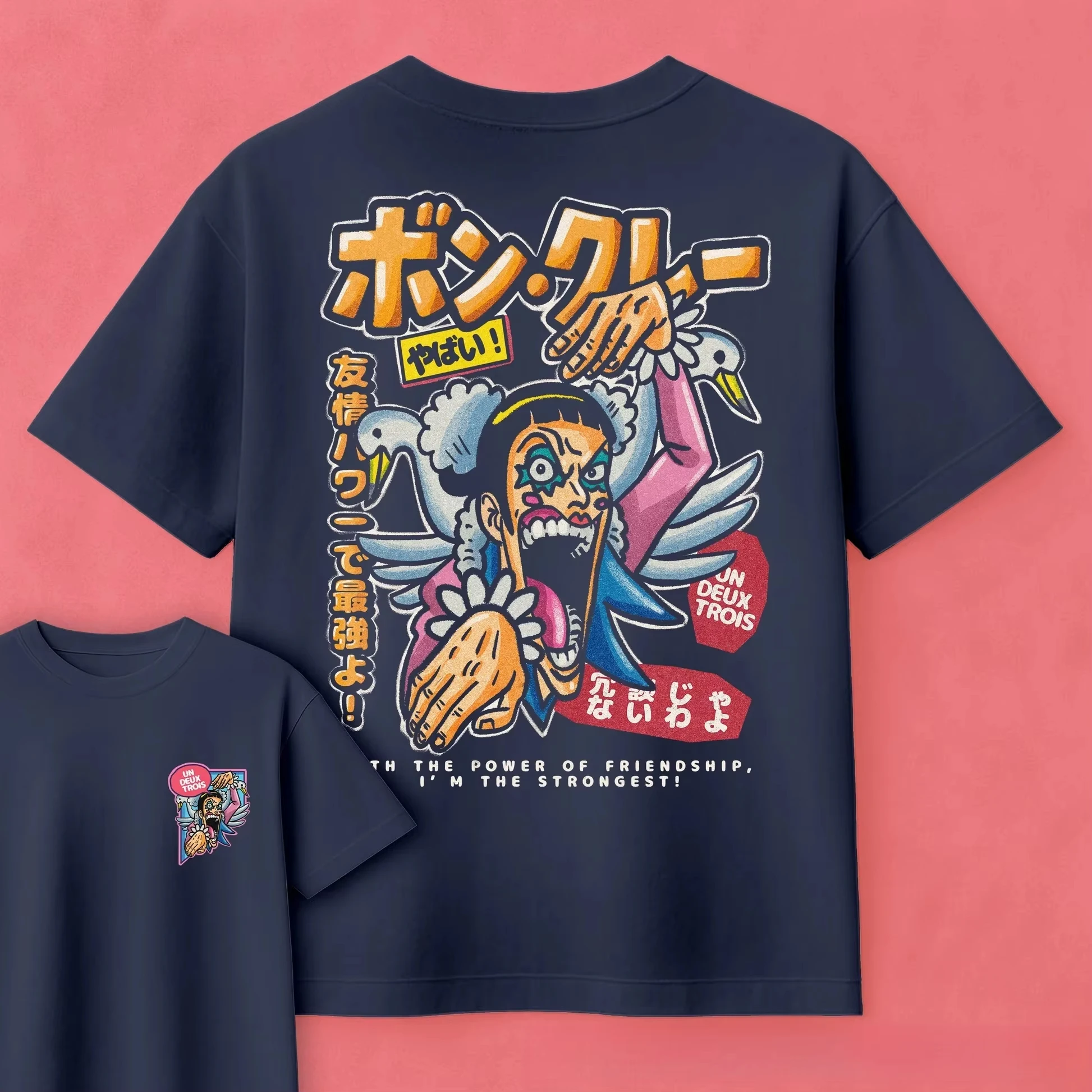 2026 Cosplay One Piece Anime Mr.2 Bon Clay Printed Loose Short-sleeved Pure Cotton Children's T-shirt Tide Unisex Casual Y2k