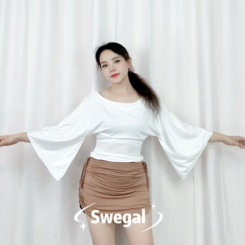 Customized SWEGAL Oriental Dance Bat Long Sleeve Top Soft Comfortable Yoga Practice Belly Dance Costumes