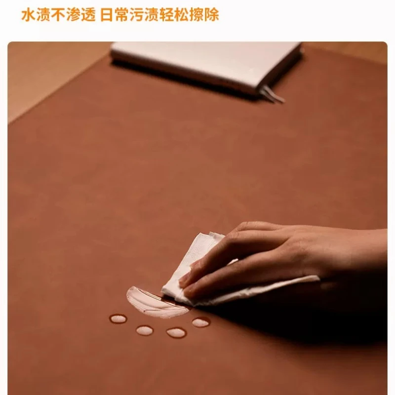 Leather Fabric Splicing Extra Large Mouse Pad Custom Crazy Horse Grain Water and Oil Repellent E-sports Table Pad Accessories
