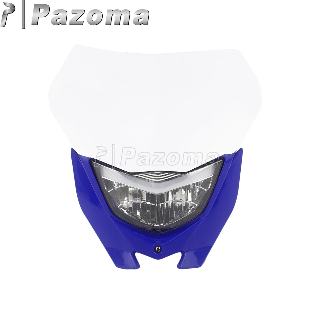 Universal Dirt Bike Motorcycle Headlamp H4 Head Light For Yamaha WR250 WR450F YZ250 YZ450F Off Road Motocross Headlight Fairing