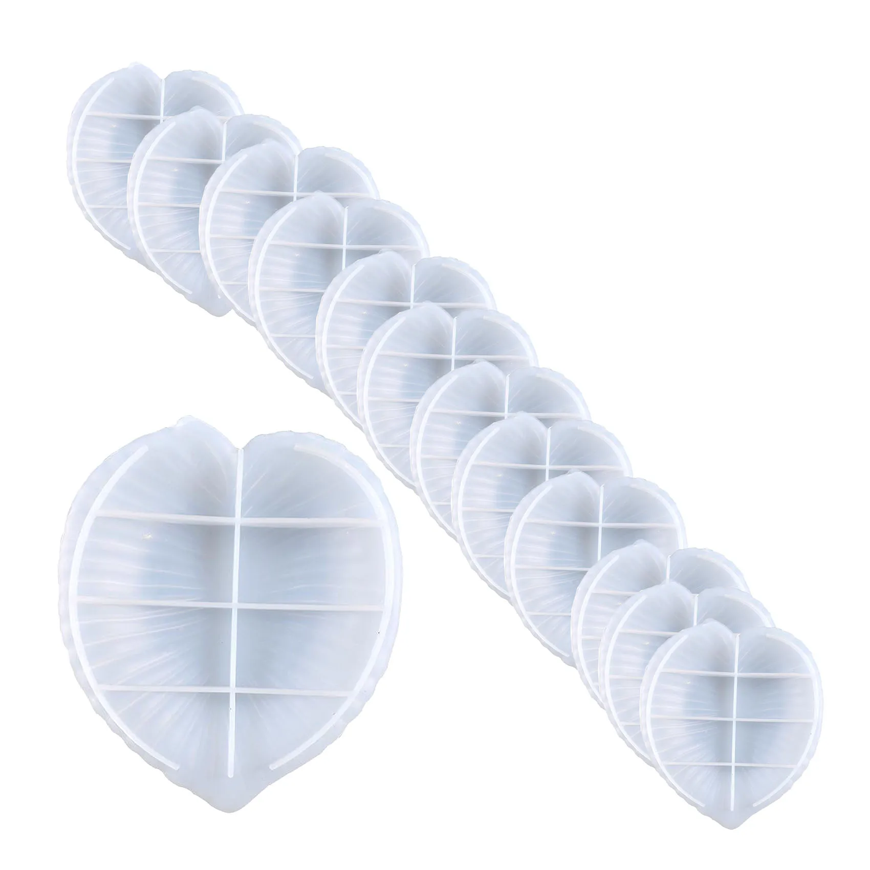 

13Pcs Leaf Disc Fruit Snack Storage Silicone Diy Crystal Glue Mold