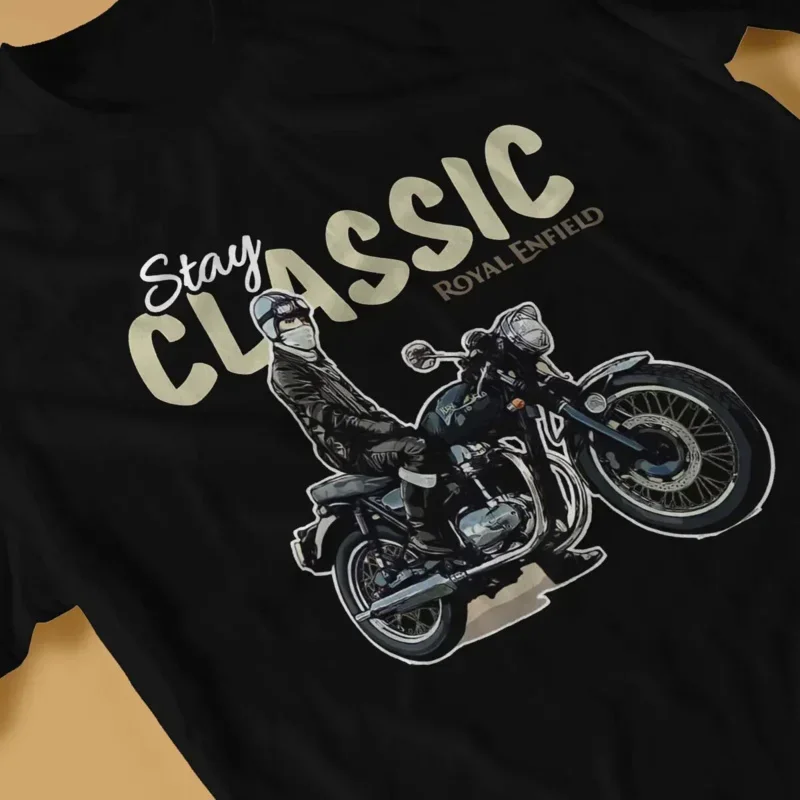 Men T-Shirts Royal Enfields Designs By Fashion Therapy Cotton Tee Shirt Short Sleeve One of British Retro Motorcycles T Shirt - Image 4