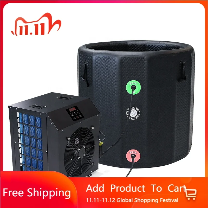 1HP Cold Plunge Drop‑Stitch Inflatable Ice Bath Tub with Chiller and Filter