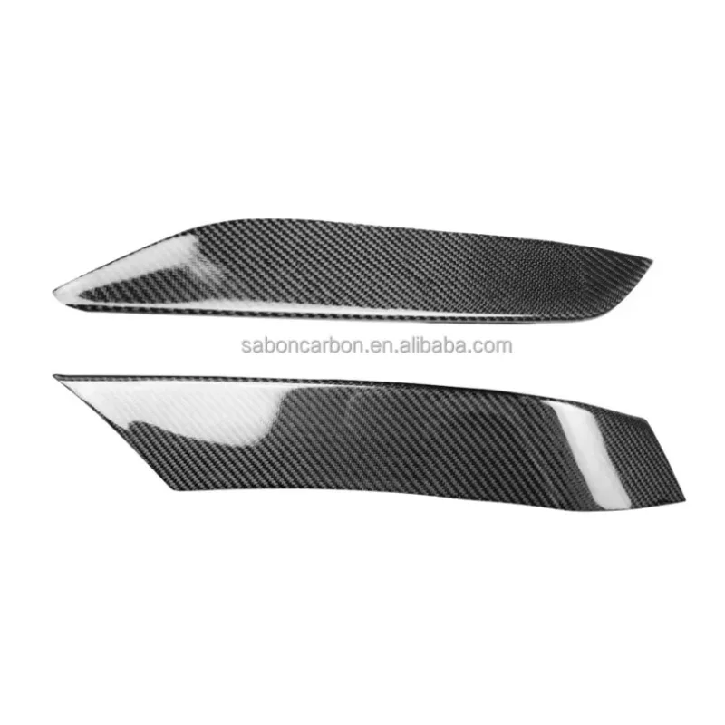 R Style Dry Carbon Fiber Front Bumper Universal Upper Lid Flap Splitter for BMW F80 M3 F82 M4 2014-2021