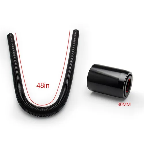 Imagen 2 del producto Kit de manguera de radiador de acero inoxidable para refrigeración de motor de coche, Universal, 24 "", 36"", 48 "", con abrazadera de tapa cromada