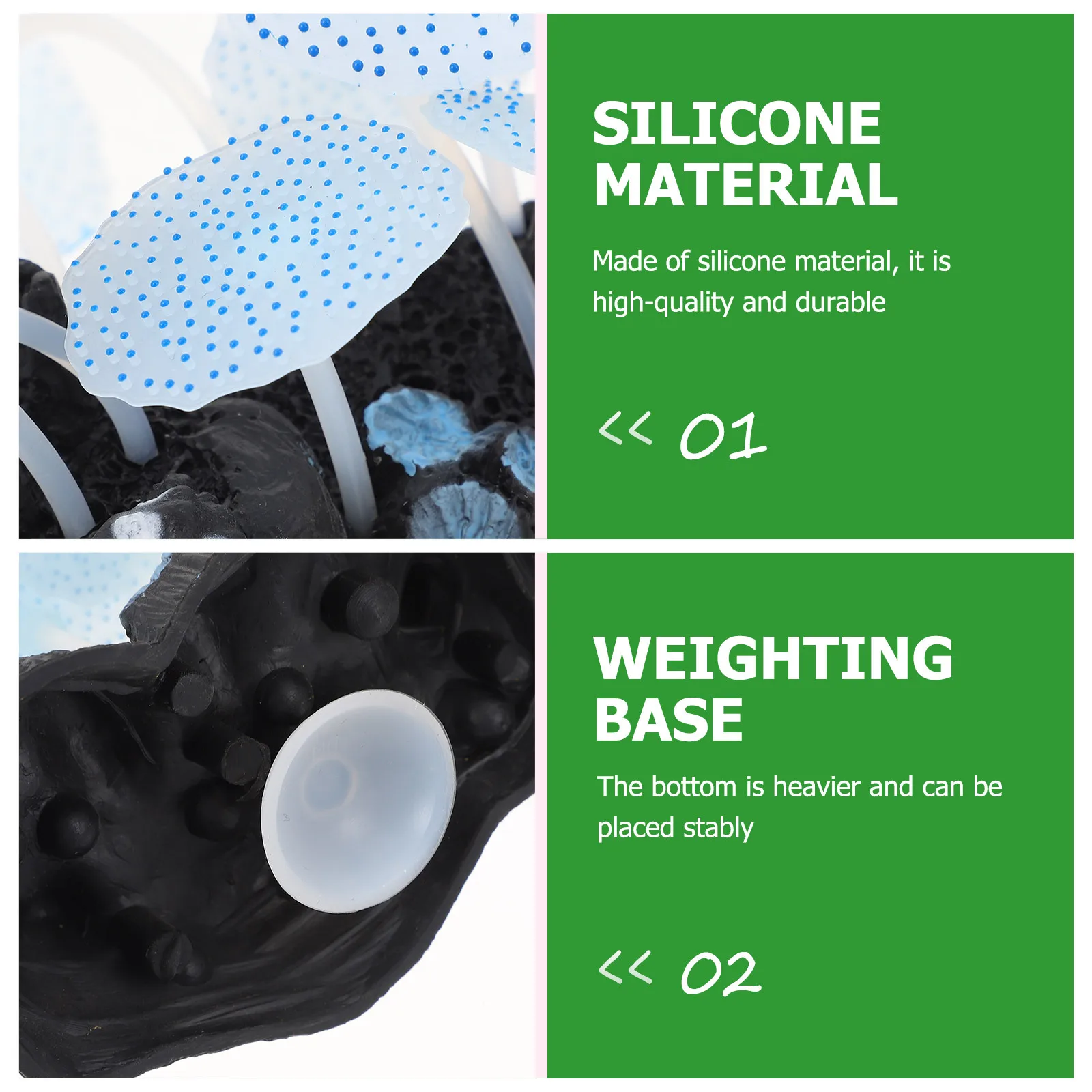 

1pc Silicone Aquatic Plant Rockery Lifelike Aquarium Decor For Fish Tank Landscape Small Compact Fluorescent Decoration Supply