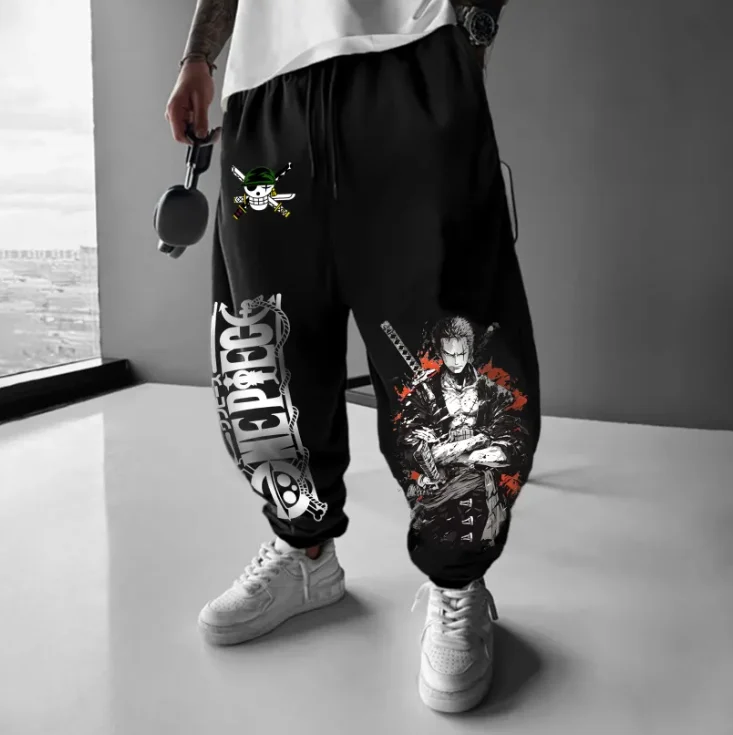 سراويل طويلة مطبوعة ذات طابع عالمي للرجال والنساء من قطعة واحدة، سراويل طويلة من القطن الخالص فضفاضة من الصوف للخريف والشتاء #5