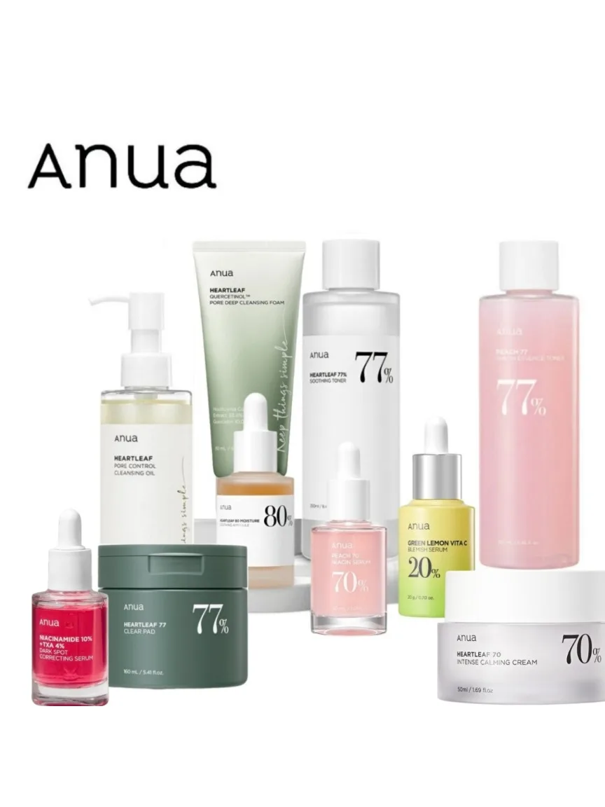 

Anua Heartleaf 77% Authentic Skin Care Moisturizing Toner Remover Serum Deep Cleaning Facial Cleanser Korean Skincare Original