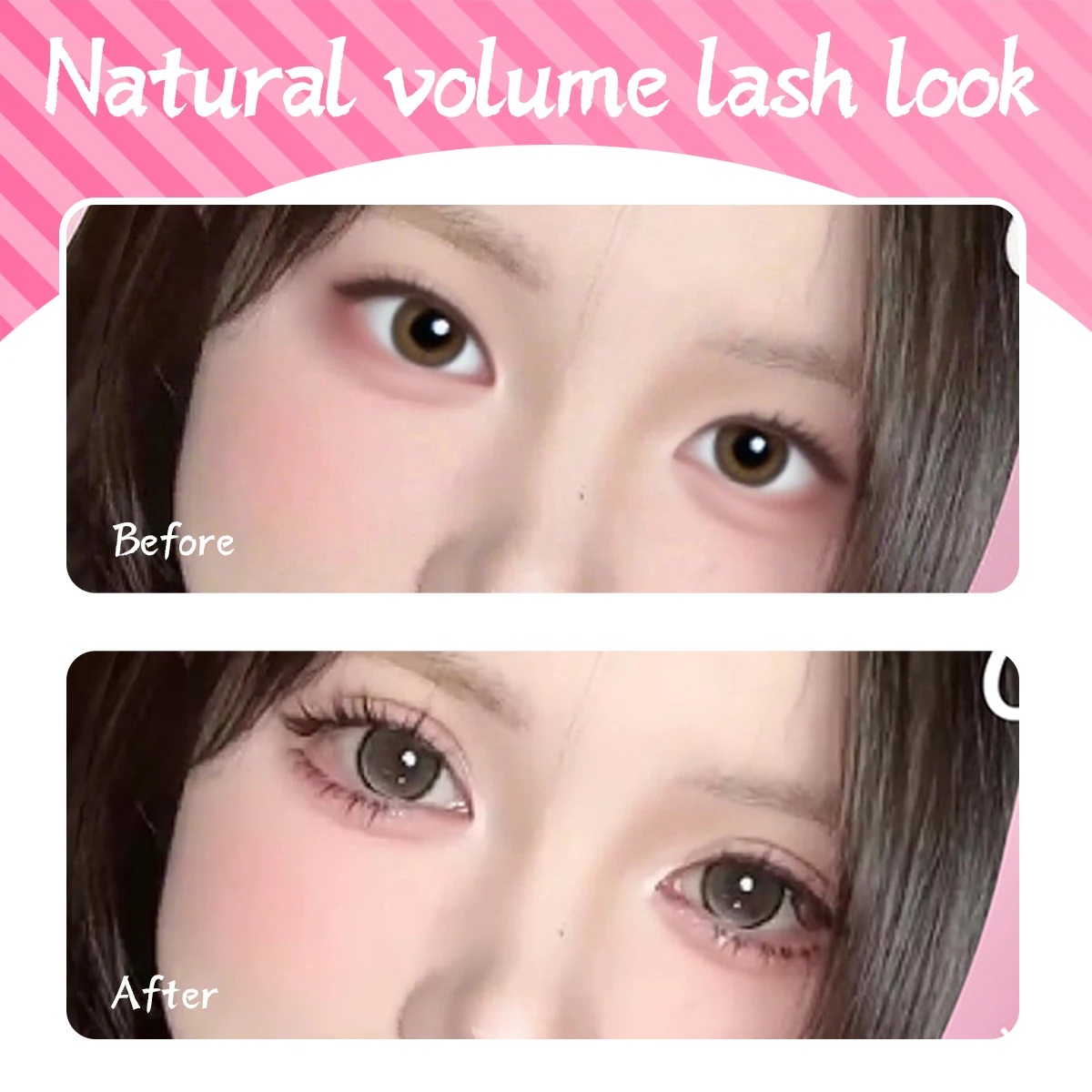 Kępki rzęs bez kleju 36 szt. Niewidoczne sztuczne rzęsy z płynnym klejem, bez nacisku, lekkie.