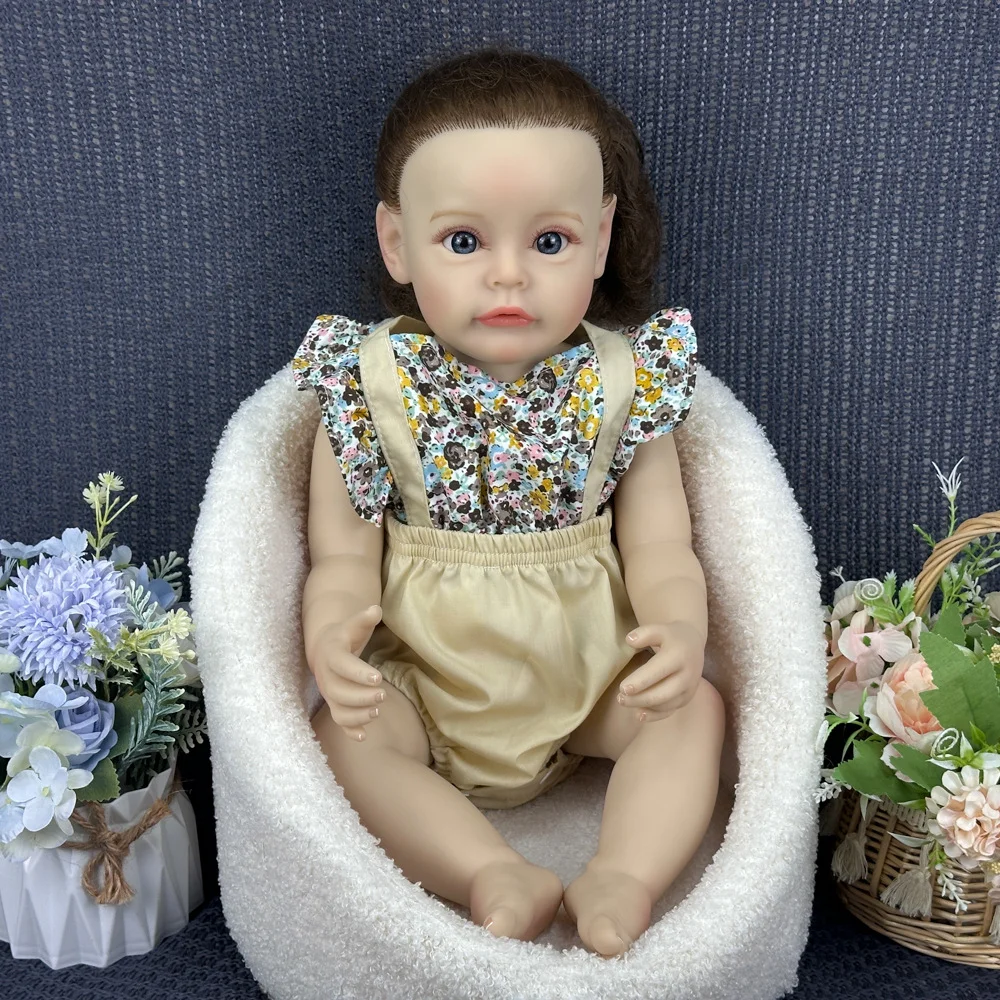 55 cm realistica bambola rinata in plastica morbida simulazione baby doll casa da gioco per bambini bambola regalo di compleanno con arti mobili W-2163