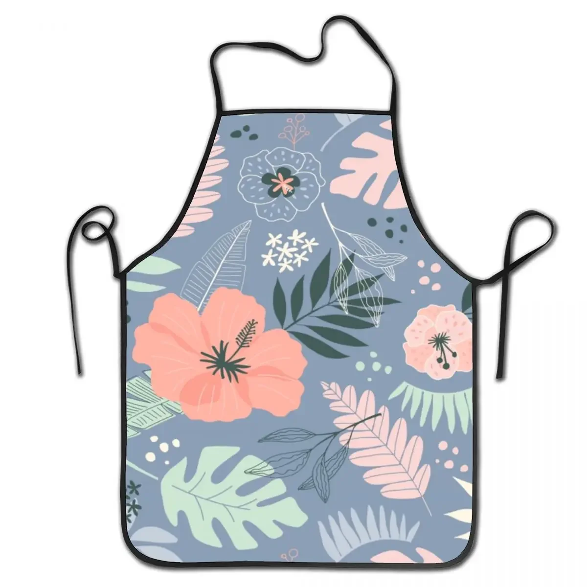 Unisex Tropical Plants Leaves Kitchen Chef Cooking Baking Apron Men Women Botanical Floral Pattern Tablier Cuisine for Gardening