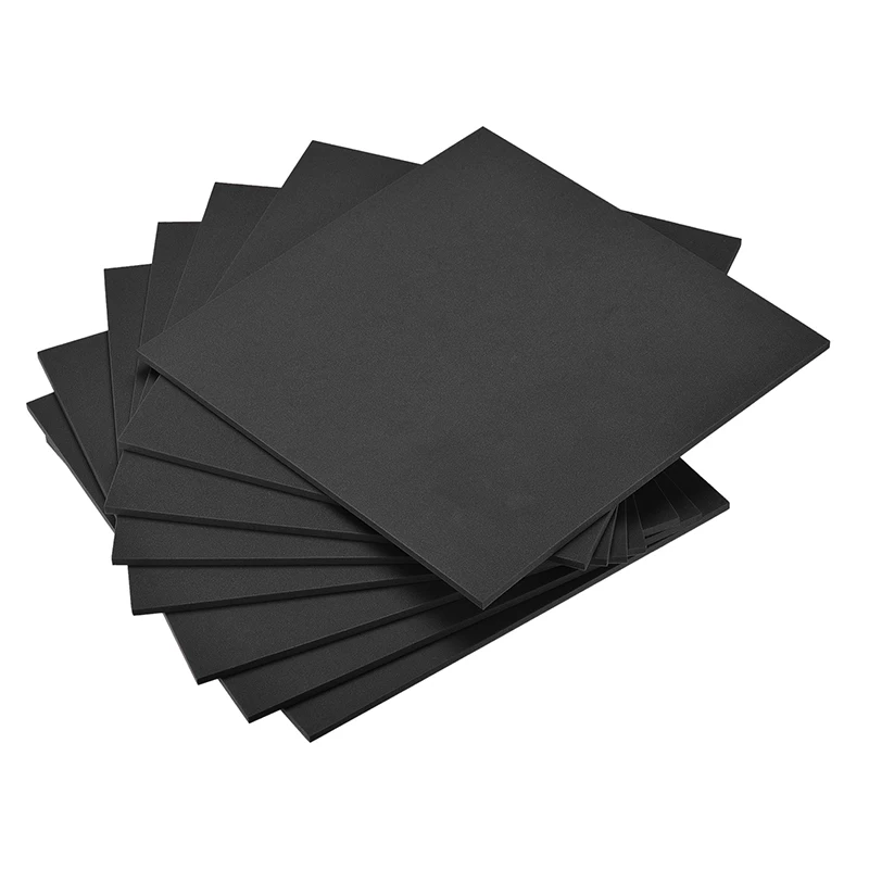 8pcs Black EVA Foam Sheets Spone Foam 5mm Thick 10x10 Inch Craft EVA Sheets DIY Handmade Model Making Material