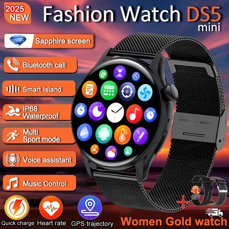 2026 Nieuwe Nfc Smart Horloges Dames 360*360 Hd Scherm Hartslag Gps Track Sport Spraakoproepen Smartwatch Vrouwen voor Android iOS