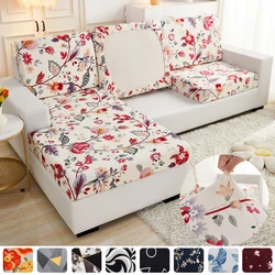 new floral printed stretch sofa seat cushion cover backrest cover protector for couch sofa cover L shape chaselong slipcovers