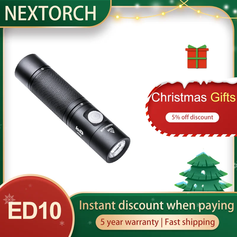 Nextorch 4Tool ED10, EDC LED Flashlight, 1400 Lumens High Performance Type-C Rechargeable Torch Light for Outdoor, Camping